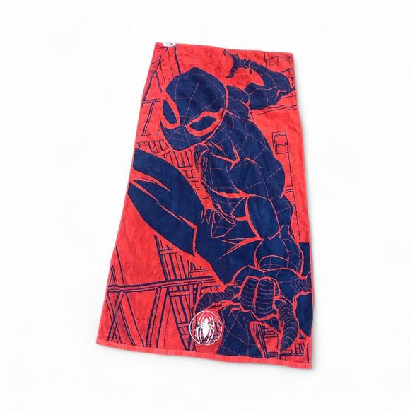 Marvel Spider-Man Beach Towel 34''x64'' with Embroidered Used - Picture 2 of 3